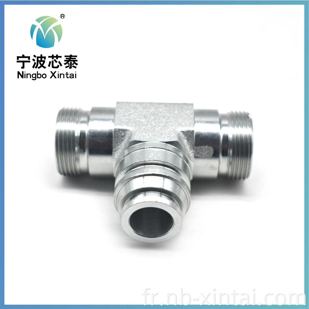 Hydraulics Equal Tee Union Tee Tee Tube Metric Pipe Rapitements Connecteur ORFS NPT MALON JOINT HANGE HYDRAULIC PULIP ADAPTATE